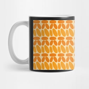 Pseudo crochet pattern in orange and yellow Mug